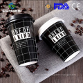 hot sales good environment promotional hot paper cups with lids logo printed